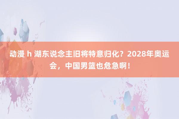 动漫 h 湖东说念主旧将特意归化？2028年奥运会，中国男篮也危急啊！