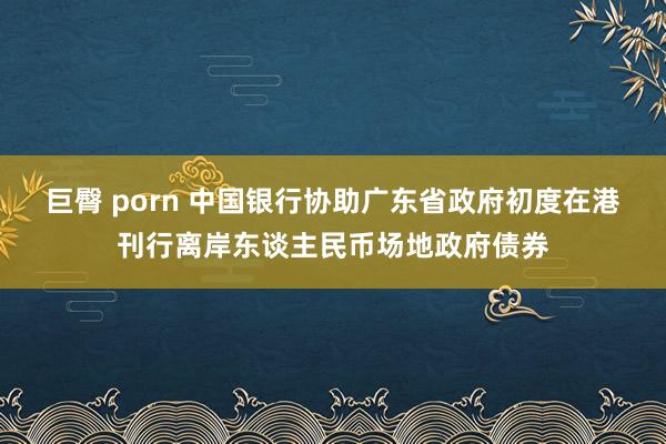 巨臀 porn 中国银行协助广东省政府初度在港刊行离岸东谈主民币场地政府债券