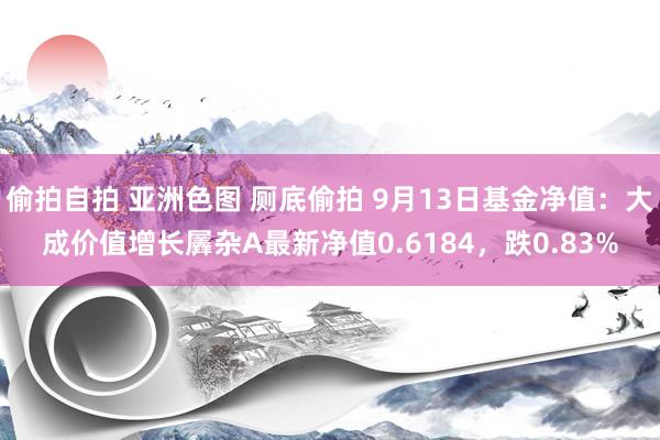 偷拍自拍 亚洲色图 厕底偷拍 9月13日基金净值：大成价值增长羼杂A最新净值0.6184，跌0.83%