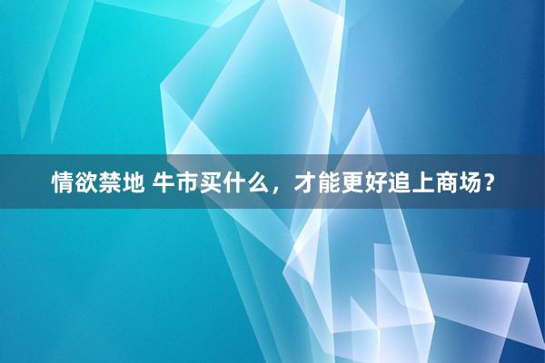 情欲禁地 牛市买什么，才能更好追上商场？