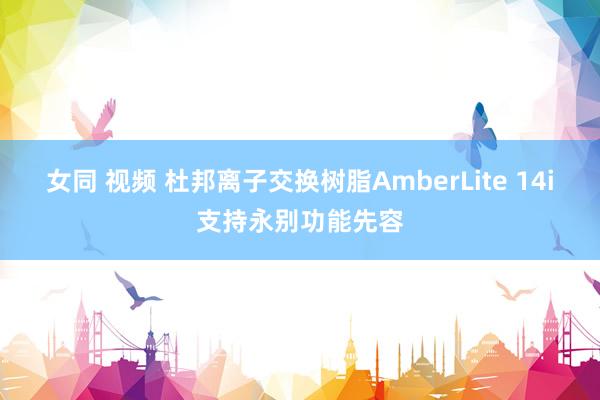 女同 视频 杜邦离子交换树脂AmberLite 14i支持永别功能先容