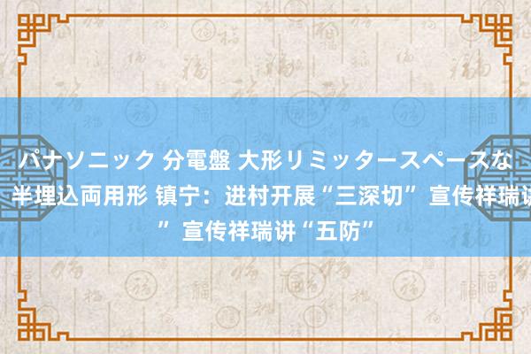 パナソニック 分電盤 大形リミッタースペースなし 露出・半埋込両用形 镇宁：进村开展“三深切” 宣传祥瑞讲“五防”