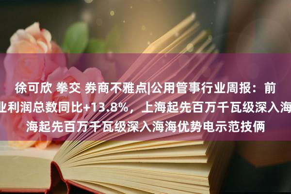 徐可欣 拳交 券商不雅点|公用管事行业周报：前9月电力及热力行业利润总数同比+13.8%，上海起先百万千瓦级深入海海优势电示范技俩