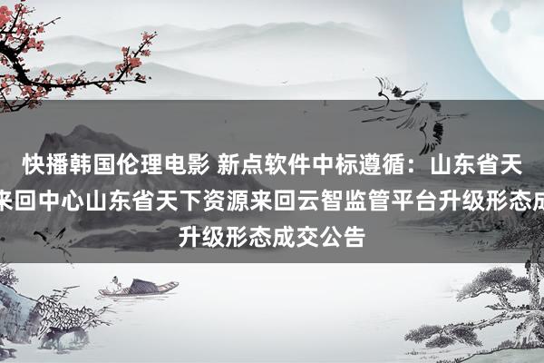 快播韩国伦理电影 新点软件中标遵循：山东省天下资源来回中心山东省天下资源来回云智监管平台升级形态成交公告