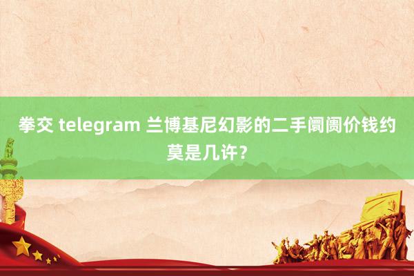 拳交 telegram 兰博基尼幻影的二手阛阓价钱约莫是几许？